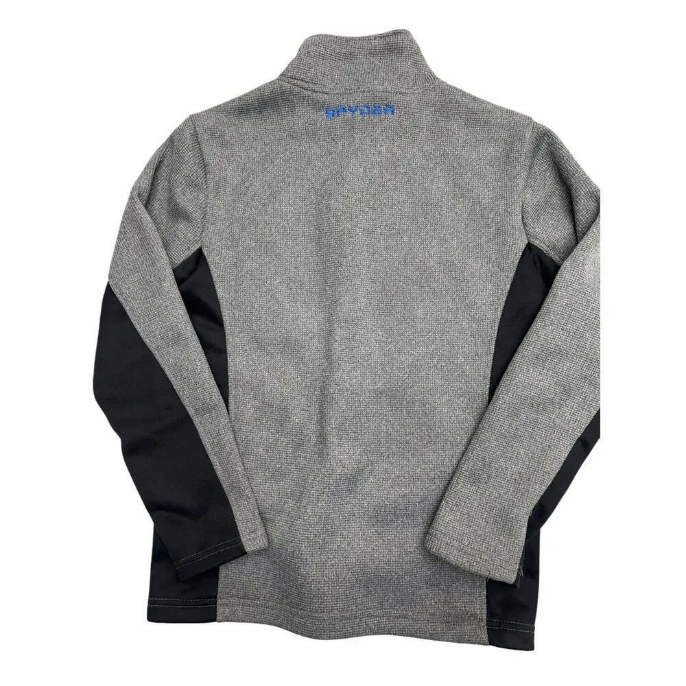 SPYDER Kids Medium (10/12) Gray Blue Full Zip Sweatshirt Jacket